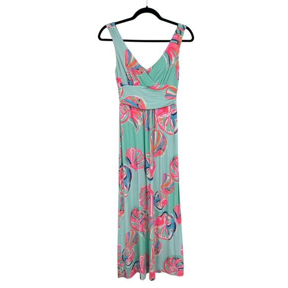 Lilly Pulitzer Minty Fresh On The Rocks Sloane Sleeveless Maxi Dress Womens XS - Picture 1 of 3